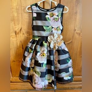 Pippa and Julie Girls Striped Party Dress